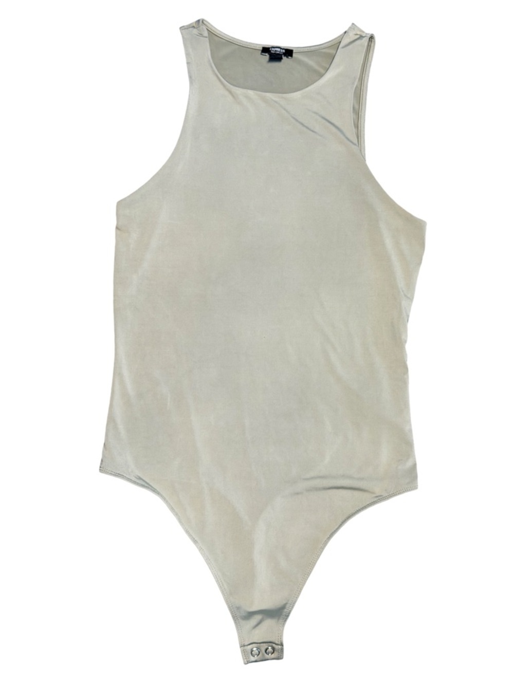Express Sage Green Body Contour Tank Bodysuit